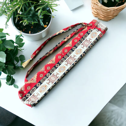Handmade Ethnic Flute Carrying Bag with Adjustable Strap