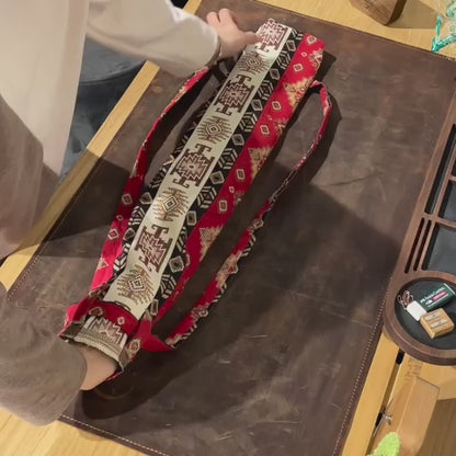 Handmade Ethnic Flute Carrying Bag with Adjustable Strap